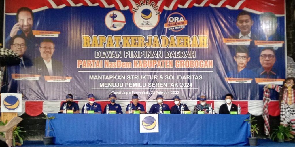 Rakerda DPD NasDem Grobogan, Bulatkan Tekad Raih Satu Fraksi pada Pemilu  2024 - Dewan Pimpinan Wilayah (DPW) Partai NasDem Jawa Tengah