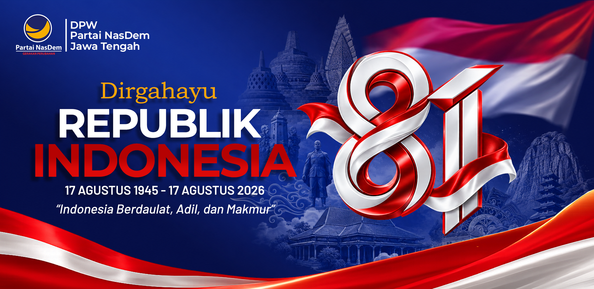 NasDem - HUT RI 2026 Website